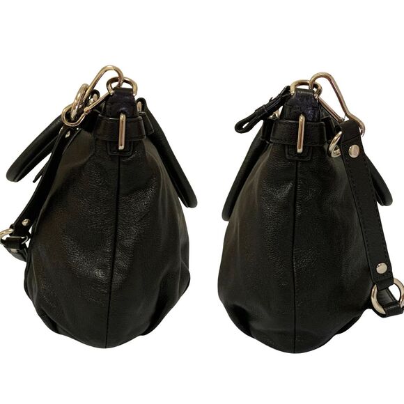 Coach Madison Black Leather Convertible Satchel with Shoulder Strap Medium Size - Picture 5 of 13